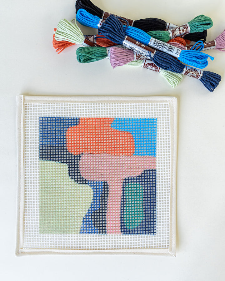 Untitled, Abstract Landscape Beginner Needlepoint Kit by Unwind Studio