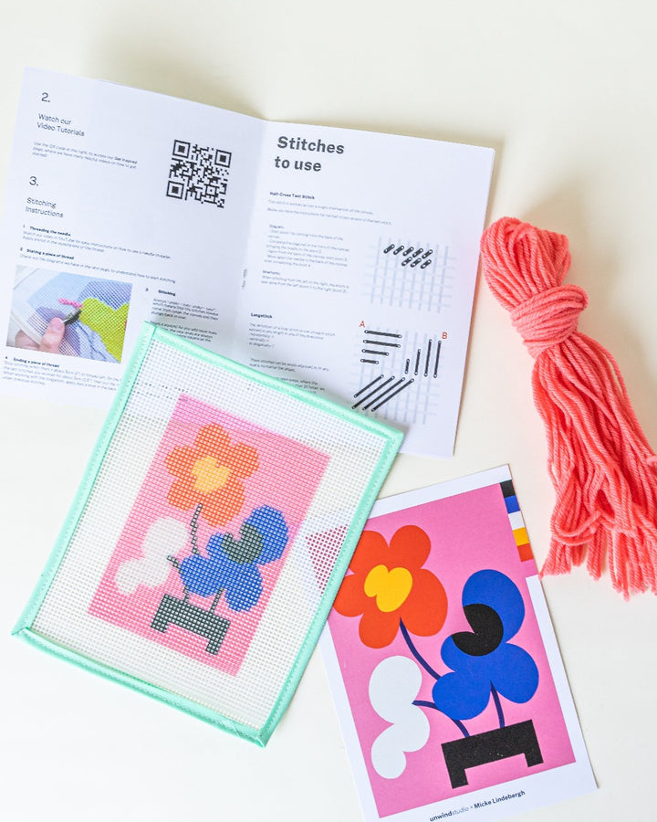 Mickebana Trio Kids - Needlepoint Kit for Kids by Unwind Studio