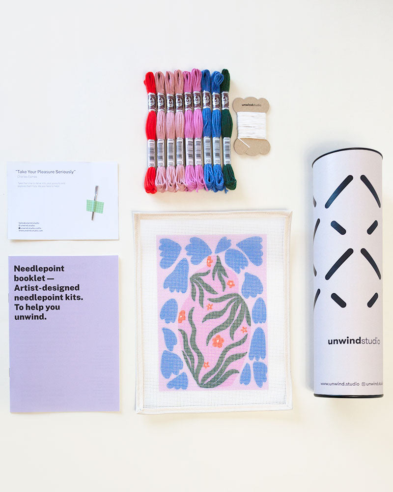 Daisy Pot Needlepoint Kit by Unwind Studio