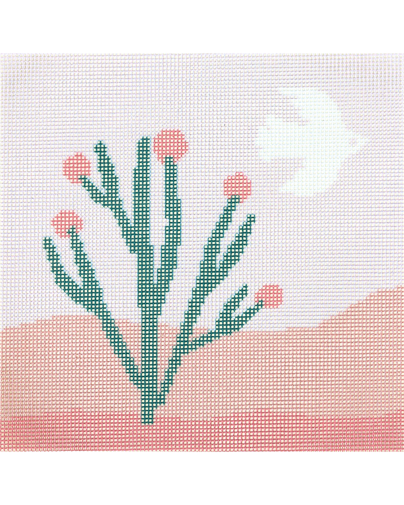 Desert Cactus Scene Beginner Needlepoint Kit by Unwind Studio