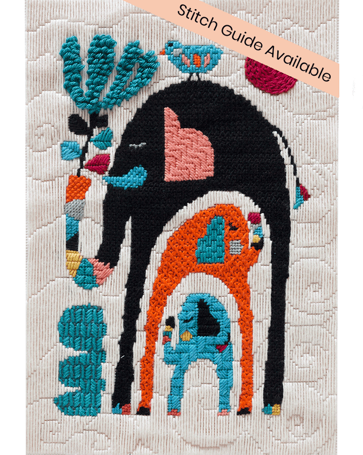 elephant animals needlepoint tapestry kit nursery baby children's decor