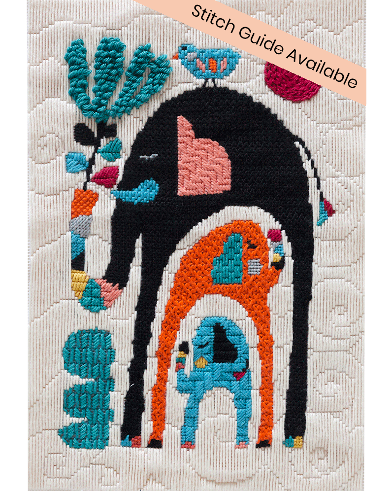 elephant animals needlepoint tapestry kit nursery baby children's decor