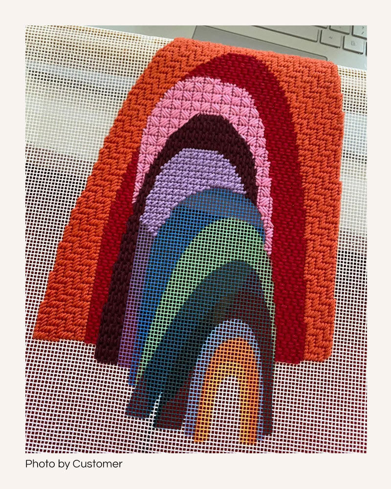 From the Other Side Rainbow Needlepoint Kit by Unwind Studio
