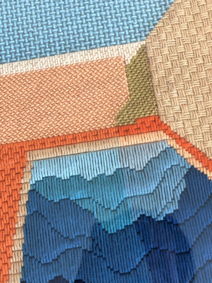 Summer swimming pool needlepoint kit tapestry kit by Sara Bagot for Unwind Studio