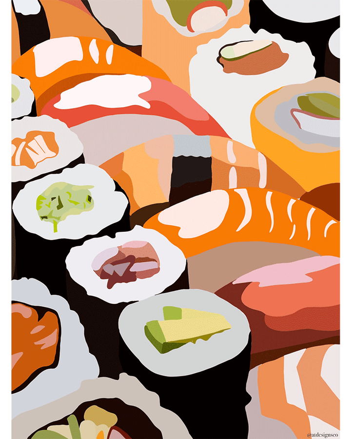 Sushi Boat Needlepoint Kit by Unwind Studio