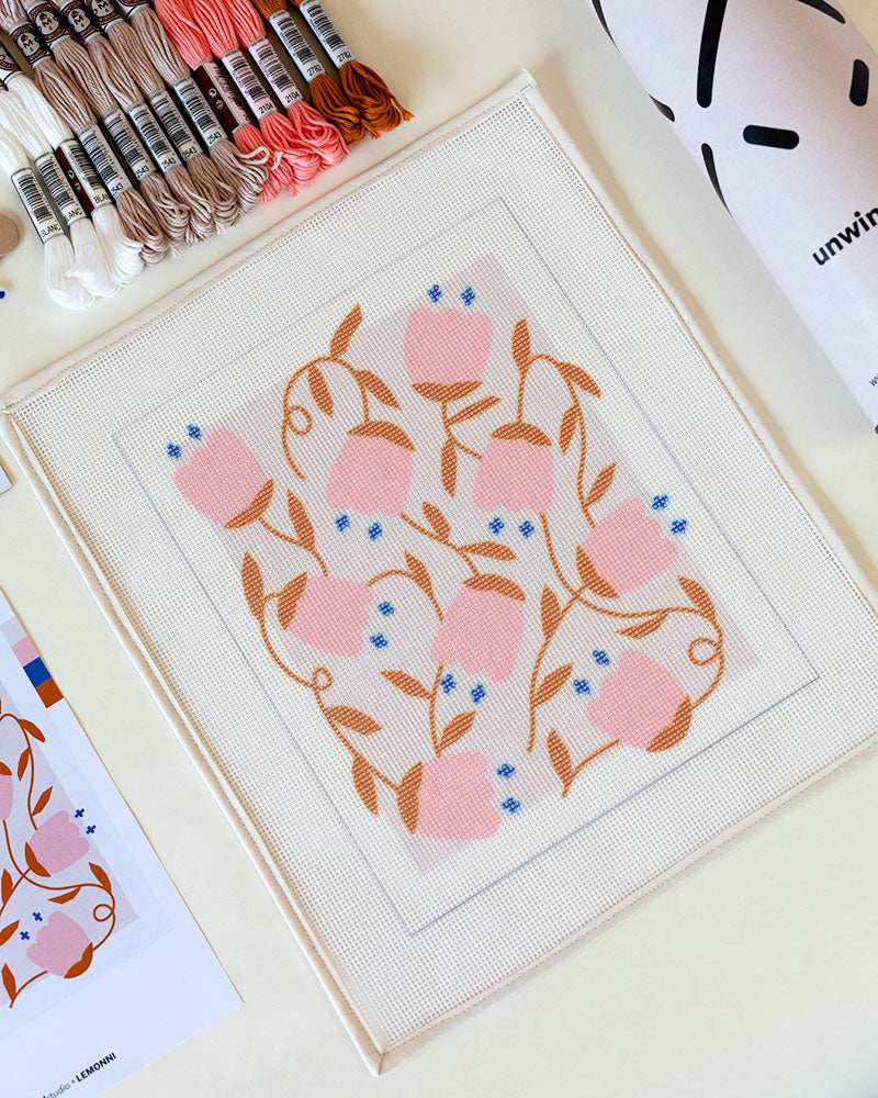Bellflower Needlepoint Kit by Unwind Studio