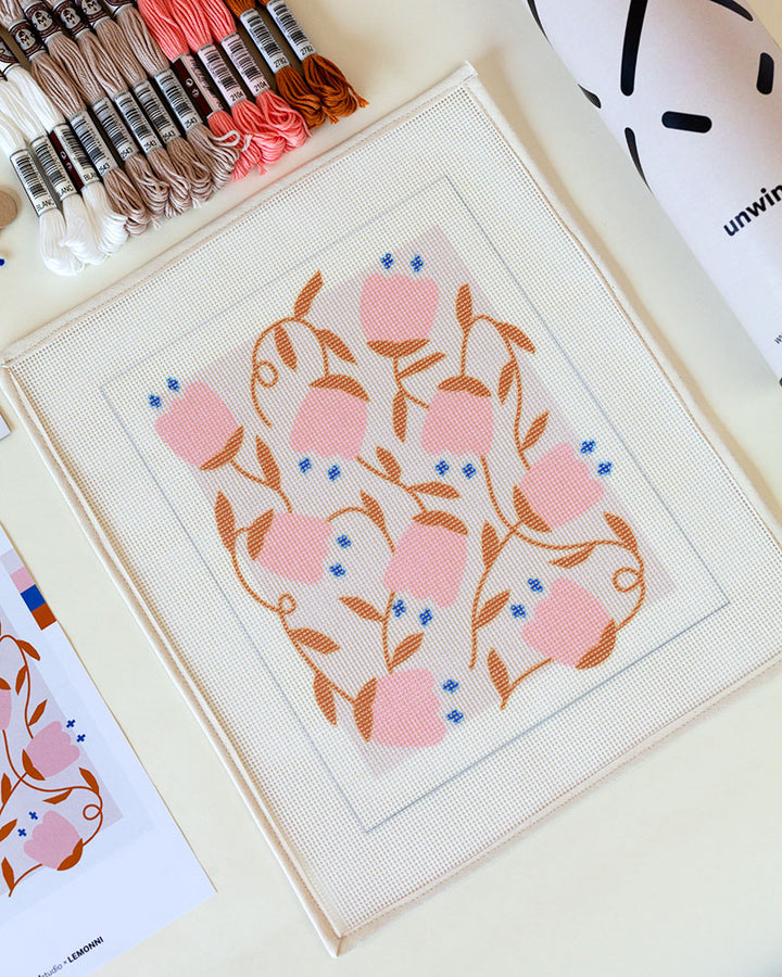 Bellflower Needlepoint Kit by Unwind Studio