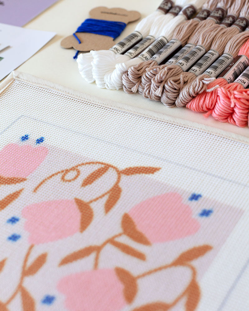 Bellflower Needlepoint Kit by Unwind Studio
