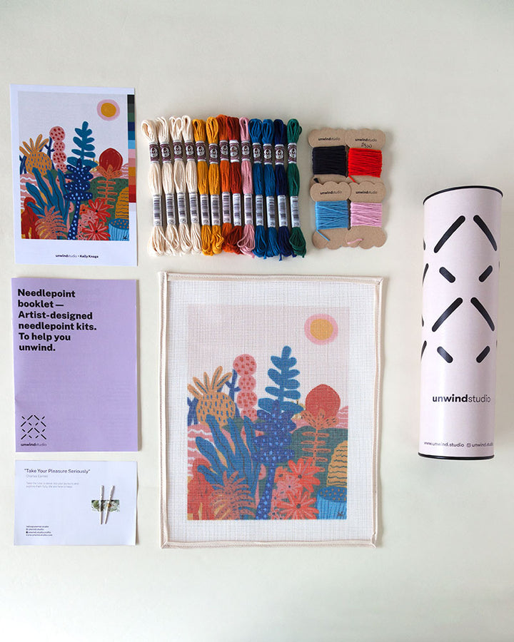 Garden of Joy Needlepoint Kit by Unwind Studio