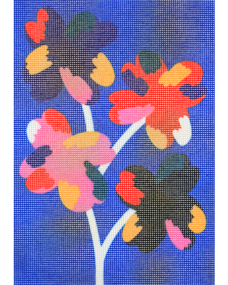 Four Flowers Needlepoint Kit by Unwind Studio