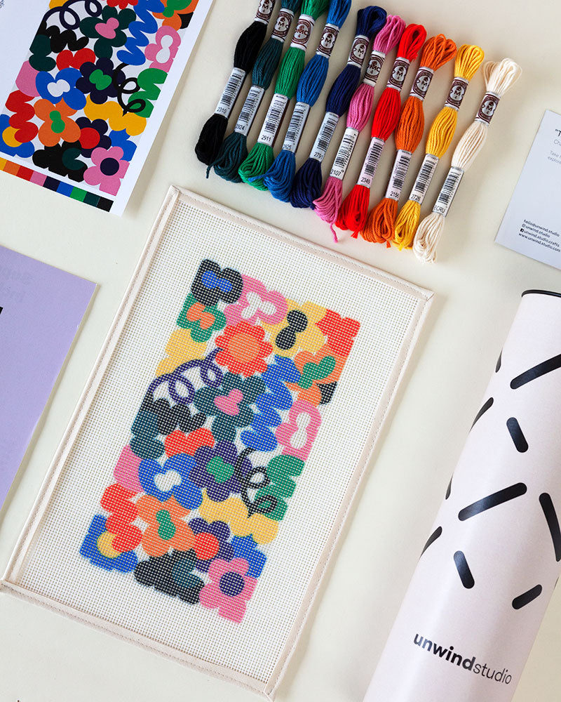 Needlepoint Kits & Canvases by Unwind Studio