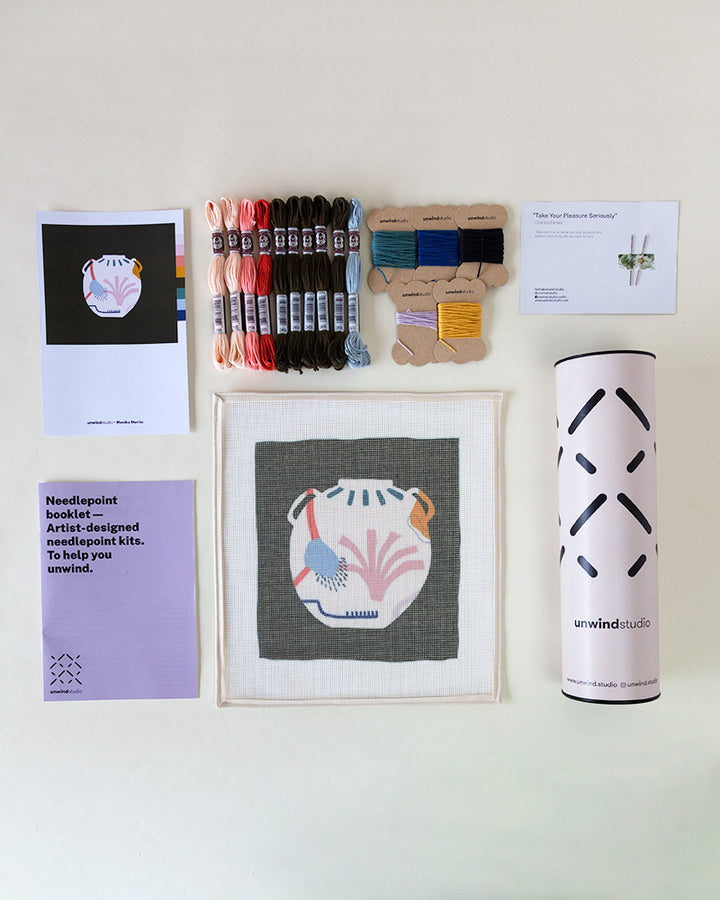 Clay Belly Needlepoint Kit by Unwind Studio