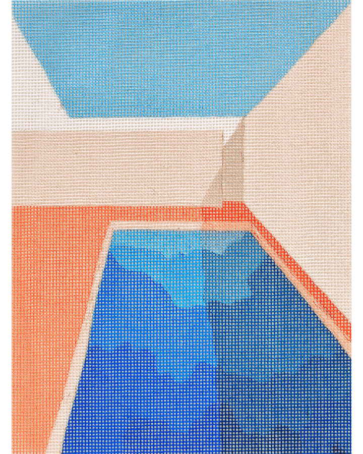 Summer swimming pool needlepoint kit tapestry kit by Sara Bagot for Unwind Studio