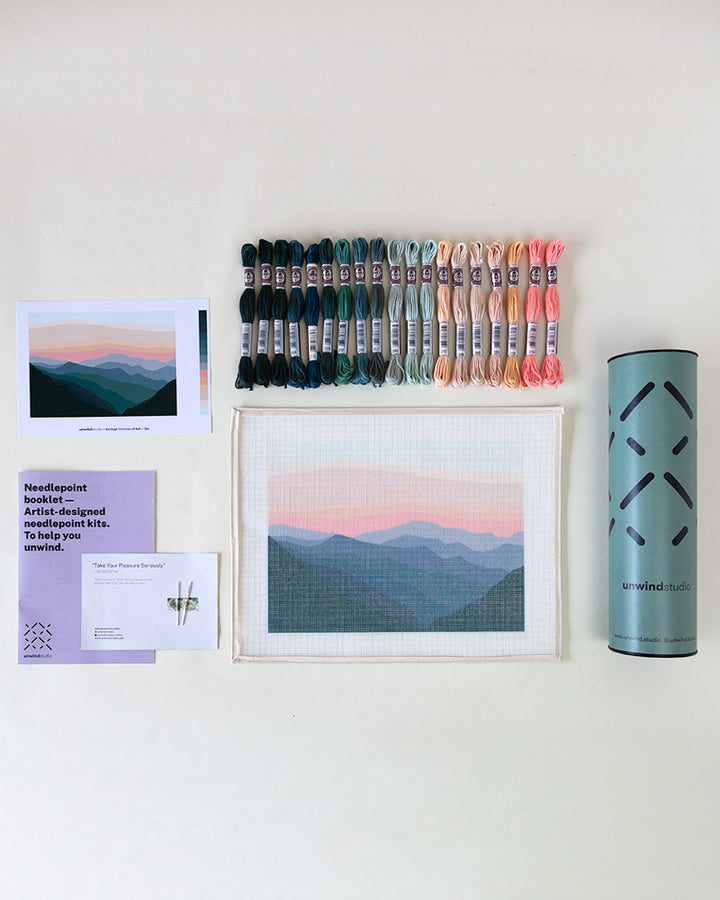 Smokies Needlepoint Kit by Unwind Studio