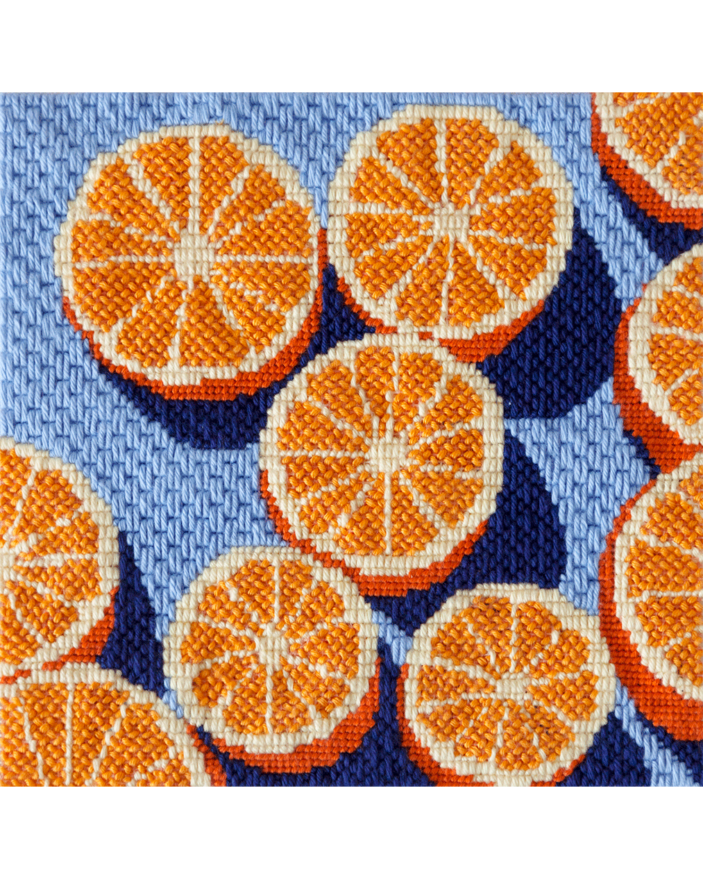 agrumes citrus oranges needlepoint kit tapestry kit by ana popescu for unwind studio