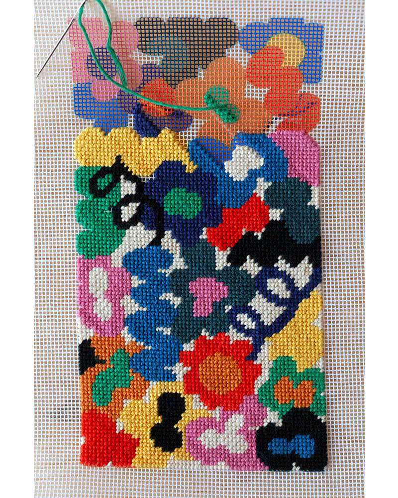Jungley Flowers Needlepoint Kit by Unwind Studio