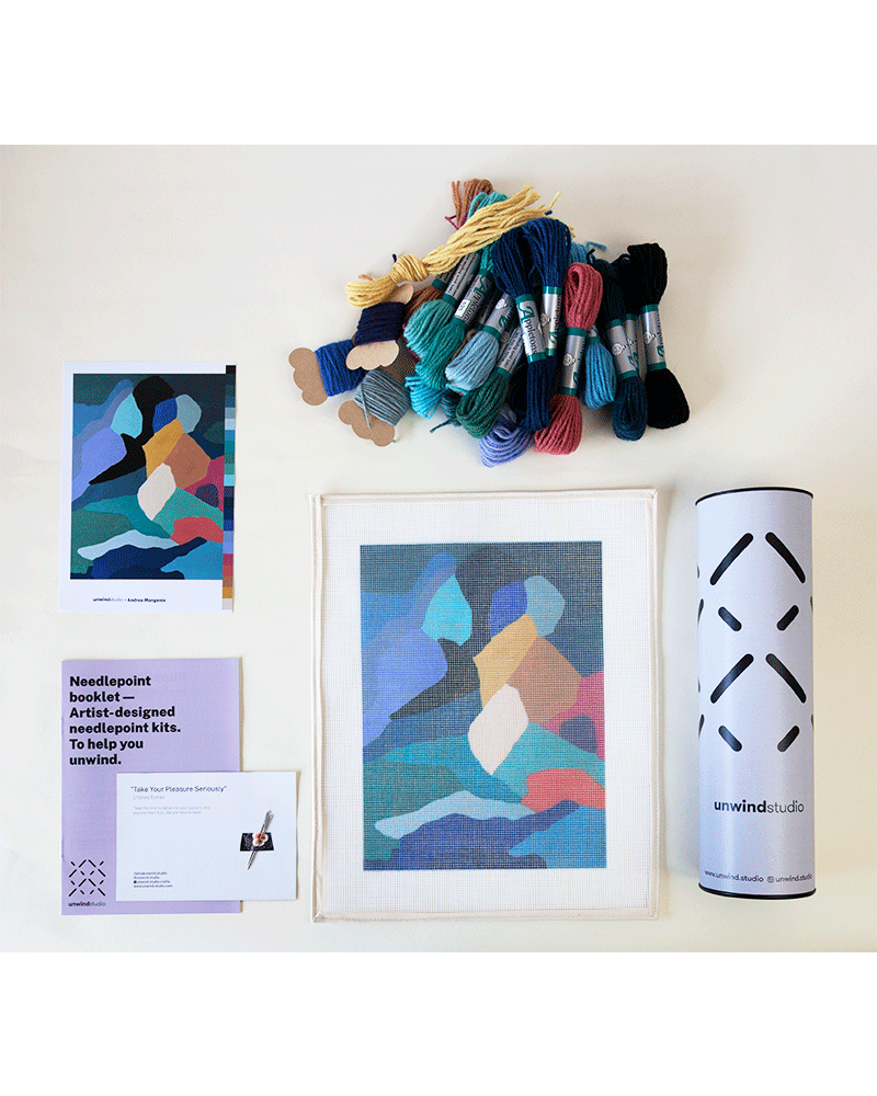 Breath Abstract Needlepoint Kit – Unwind Studio