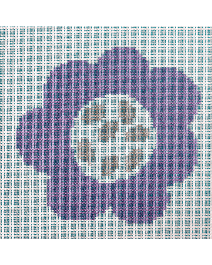Blue Flower Kids Needlepoint Kit for Kids by Unwind Studio