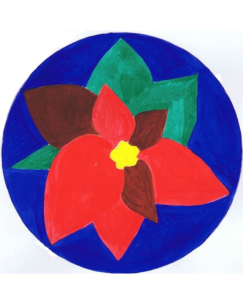 Christmas Star Needlepoint Ornament illustration by Ingrid Winkler