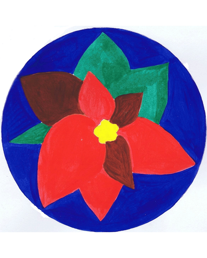 Christmas Star Needlepoint Ornament illustration by Ingrid Winkler