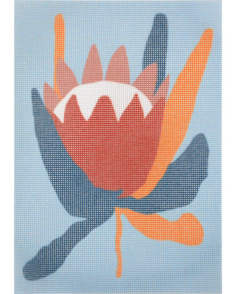 King Protea Floral Needlepoint Kit by Unwind Studio