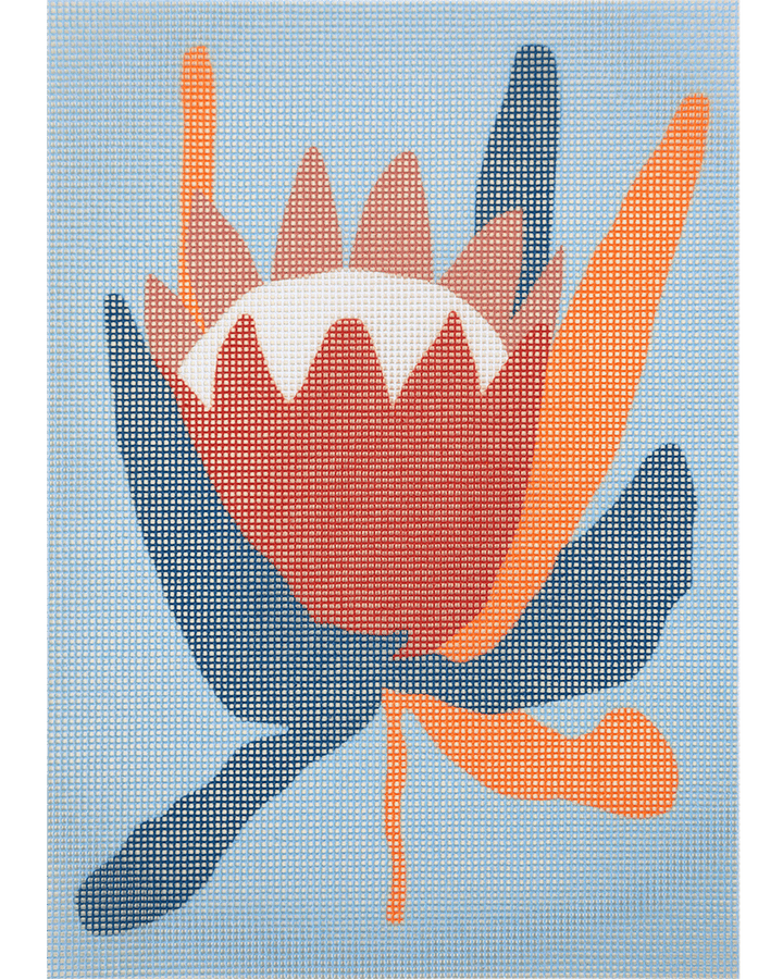 King Protea Floral Needlepoint Kit by Unwind Studio