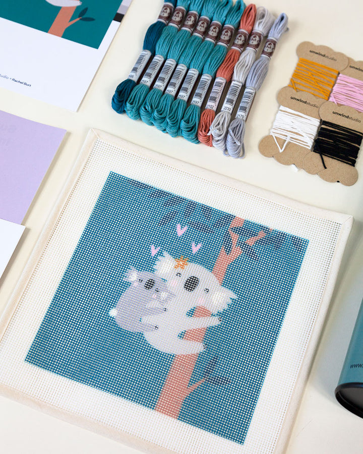 Koala Love Needlepoint Kit by Unwind Studio