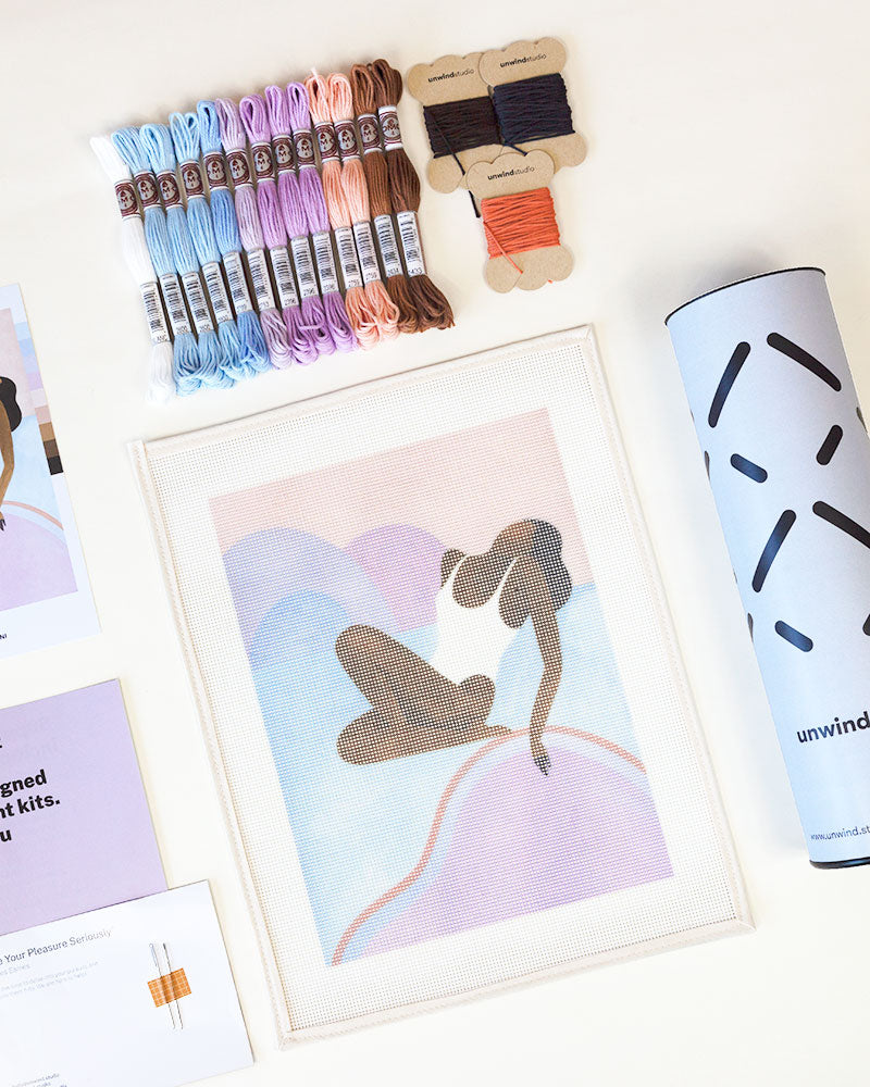 Lilac Sunset Needlepoint Kit by Unwind Studio