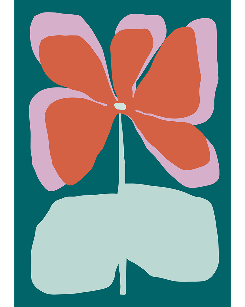 Contemporary Beginner needlepoint kit tapestry kit with flower botanical design. Create by Leonor Violeta for unwind studio.