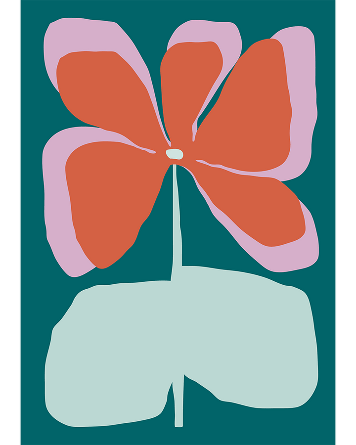 Contemporary Beginner needlepoint kit tapestry kit with flower botanical design. Create by Leonor Violeta for unwind studio.