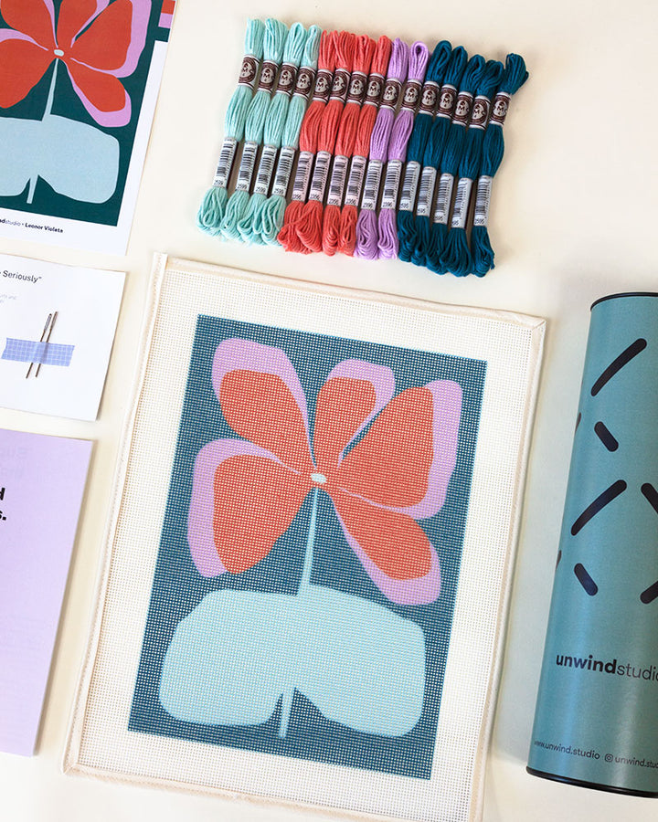 Lovely Day Beginner Needlepoint Kit by Unwind Studio
