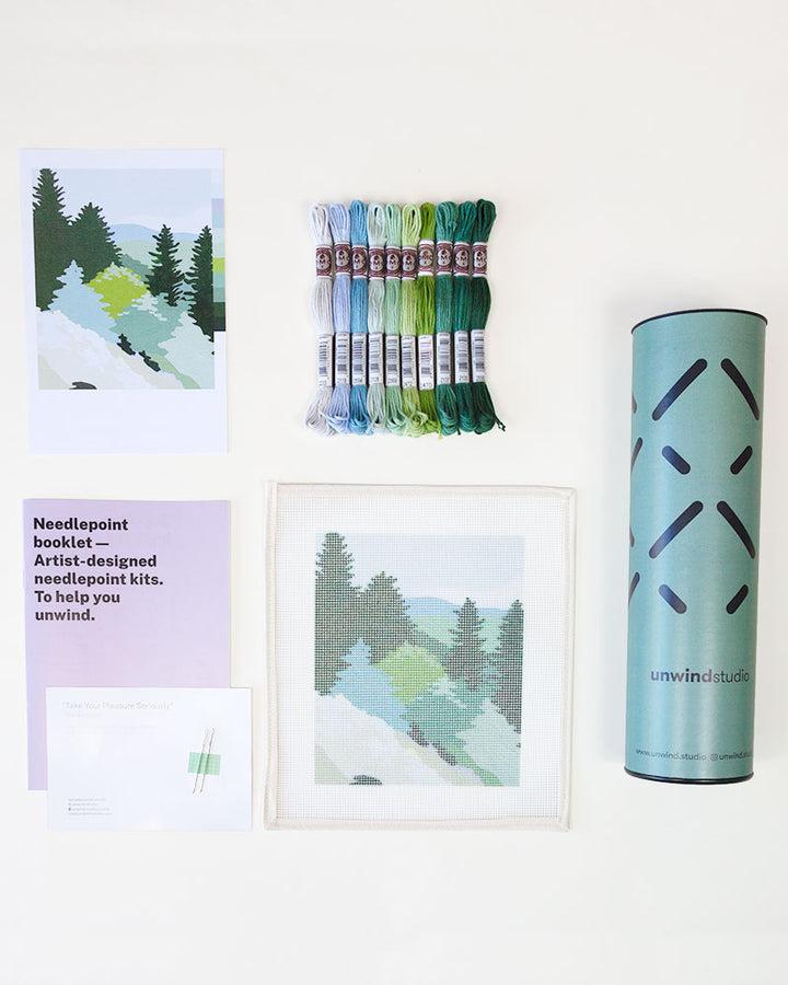 Mountain Spring Needlepoint Kit by Unwind Studio