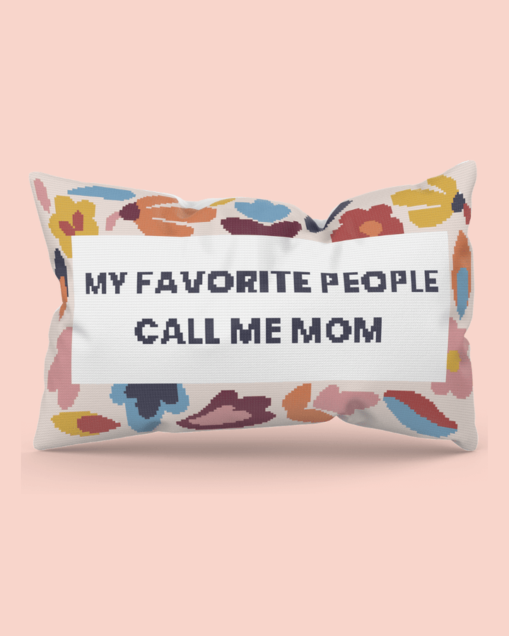 "My Favorite People call me Mom" Needlepoint Cushion Kit by Unwind Studio