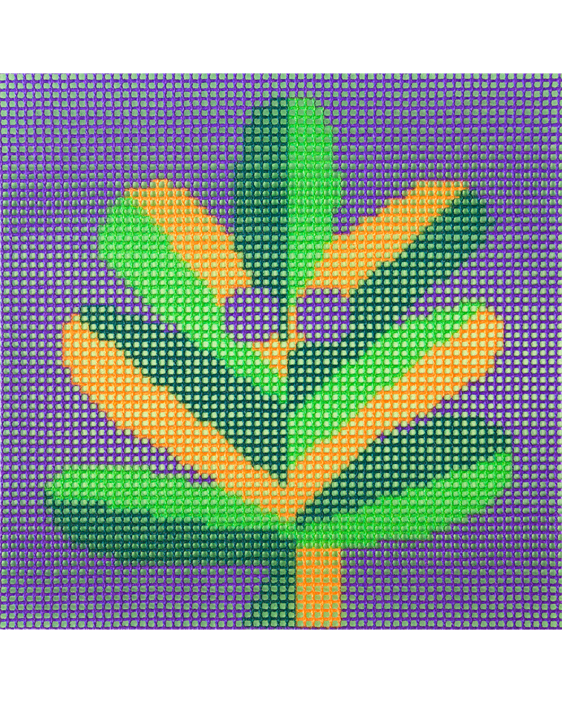 Oak Leaf Needlepoint canvas for Kids by Unwind Studio