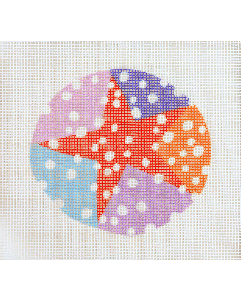 Green & Orange Snowing Night Needlepoint Kit by Unwind Studio