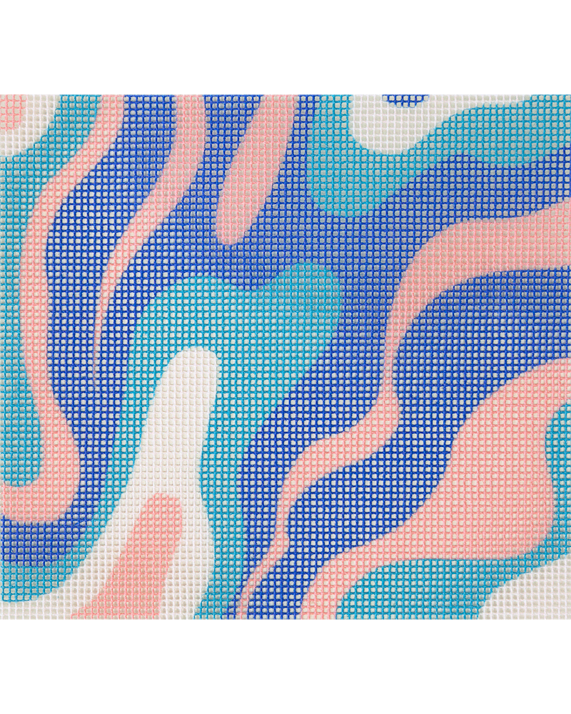 Pastel Waves Sunglasses Case Needlepoint Kit by Unwind Studio