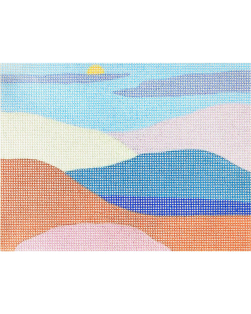 Peaceful Mountains Beginner Needlepoint Kit by Unwind Studio