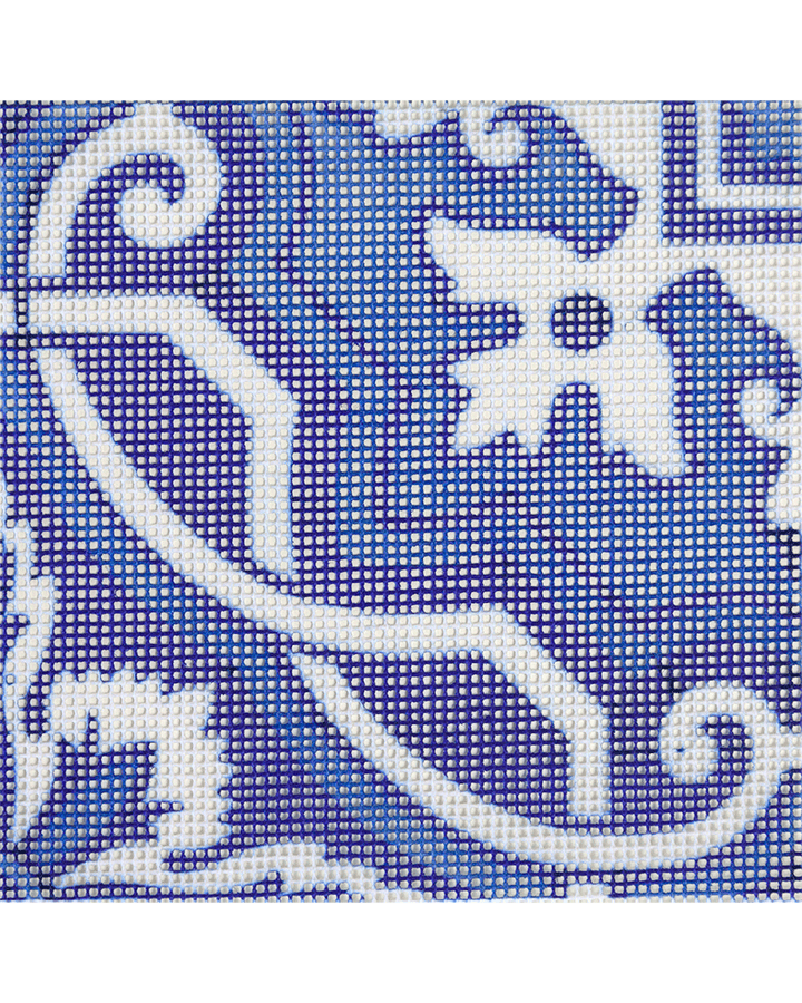 Portuguese Tile Needlepoint Kit: Blues  canvas, by Unwind Studio