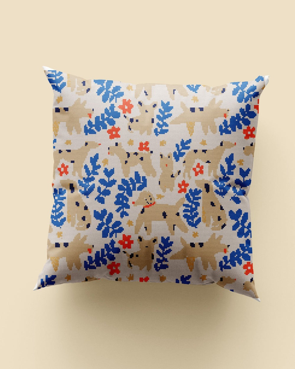 Puppies Pattern Needlepoint Cushion Kit by Unwind Studio