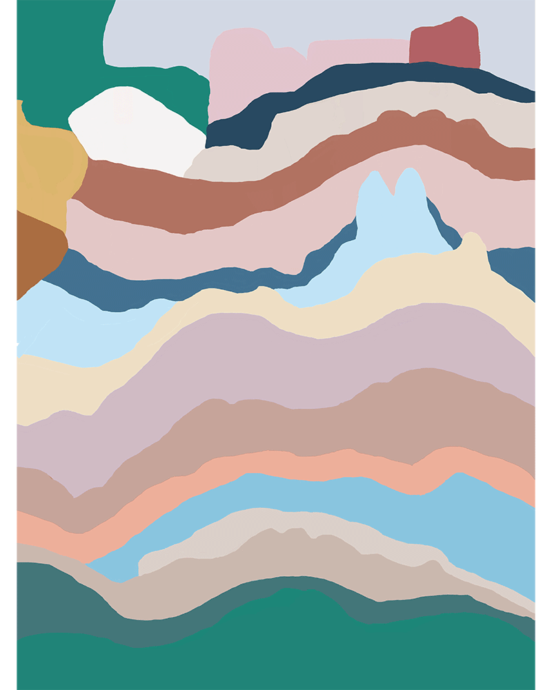 Salvation Mountain needlepoint tapestry unwind studio