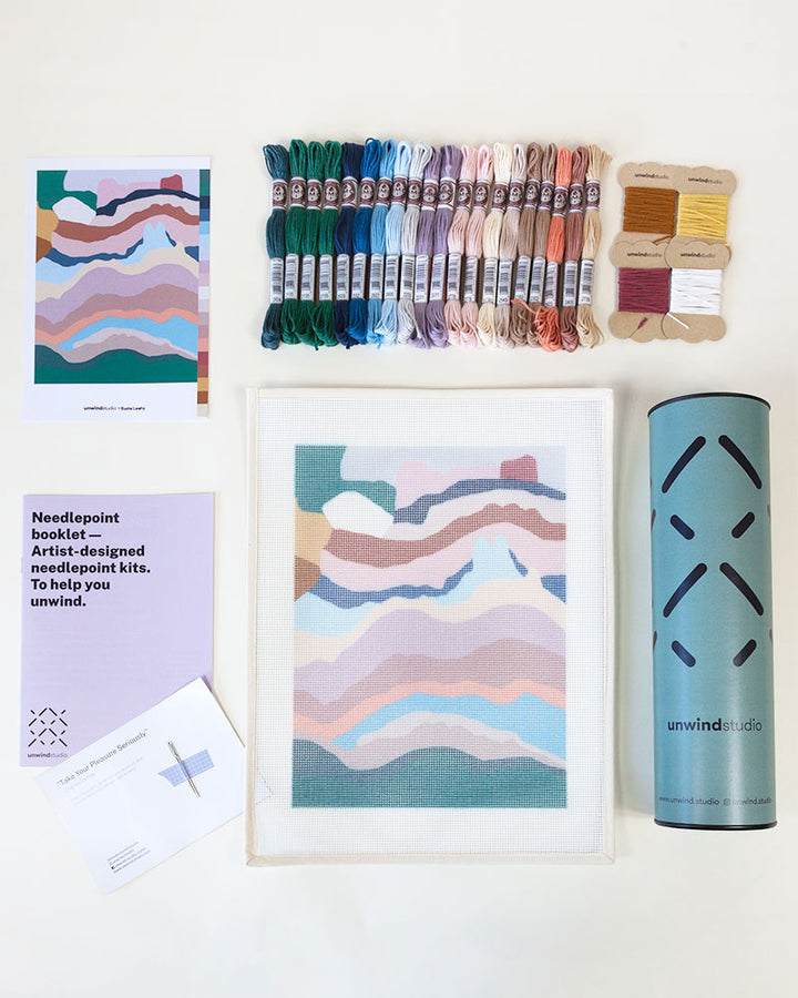 Salvation Mountain Needlepoint Kit by Unwind Studio