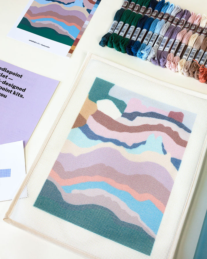 Salvation Mountain Needlepoint Kit by Unwind Studio