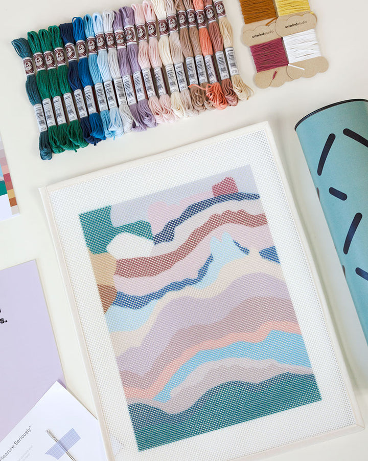 Salvation Mountain Needlepoint Kit by Unwind Studio