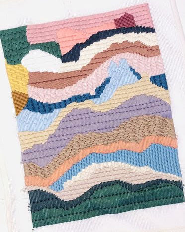 Salvation Mountain Needlepoint Kit by Unwind Studio