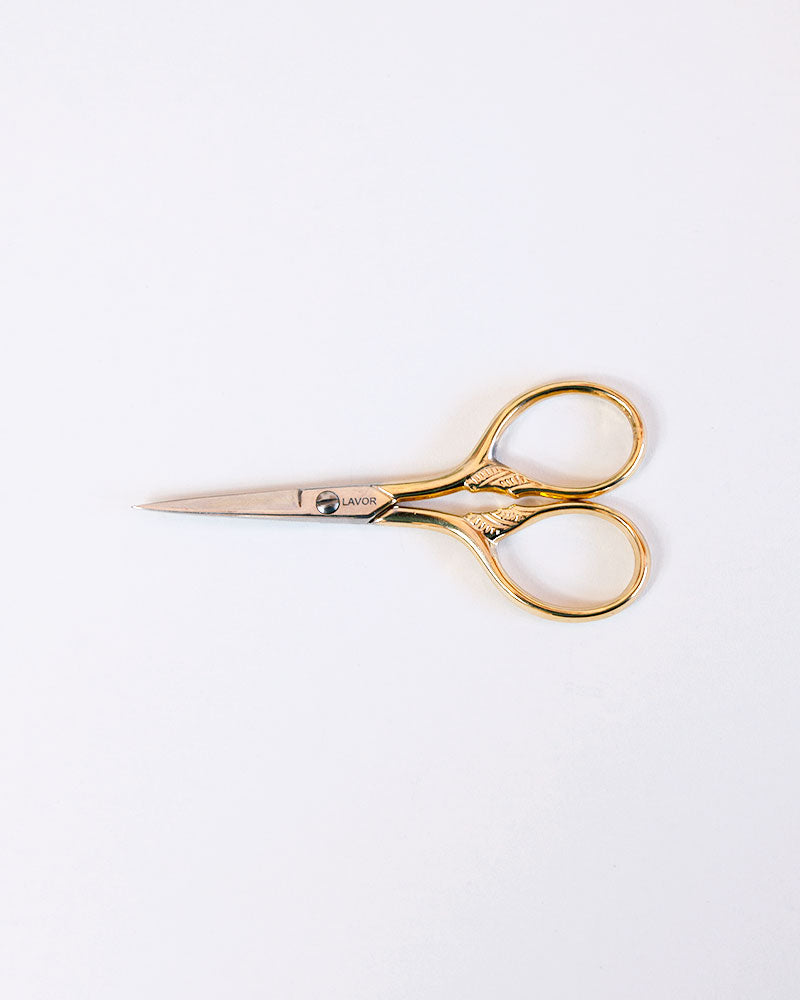 Embroidery Scissors, silver and gold, by Unwind Studio