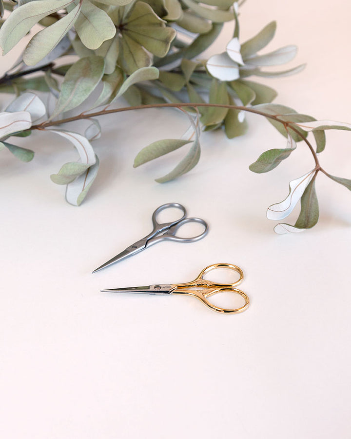 Embroidery Scissors, silver and gold, by Unwind Studio