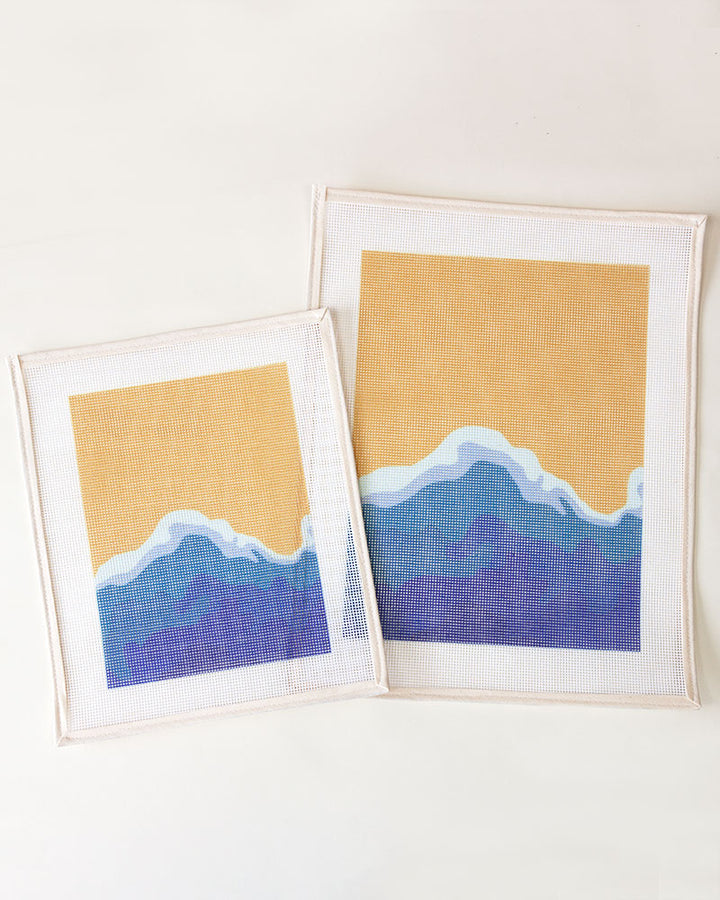 Souvenir d'une Plage Beach Summer design needlepoint kit tapestry kit by Unwind Studio