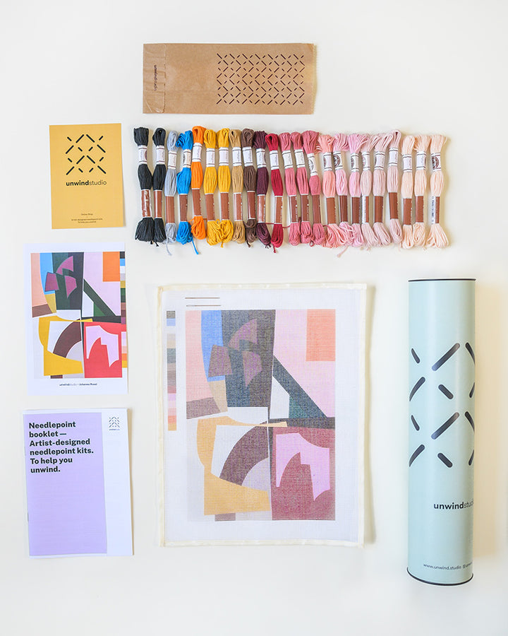 Embracing What Is - high quality affordable needlepoint tapestry kit with artist design by Johanna Rossi