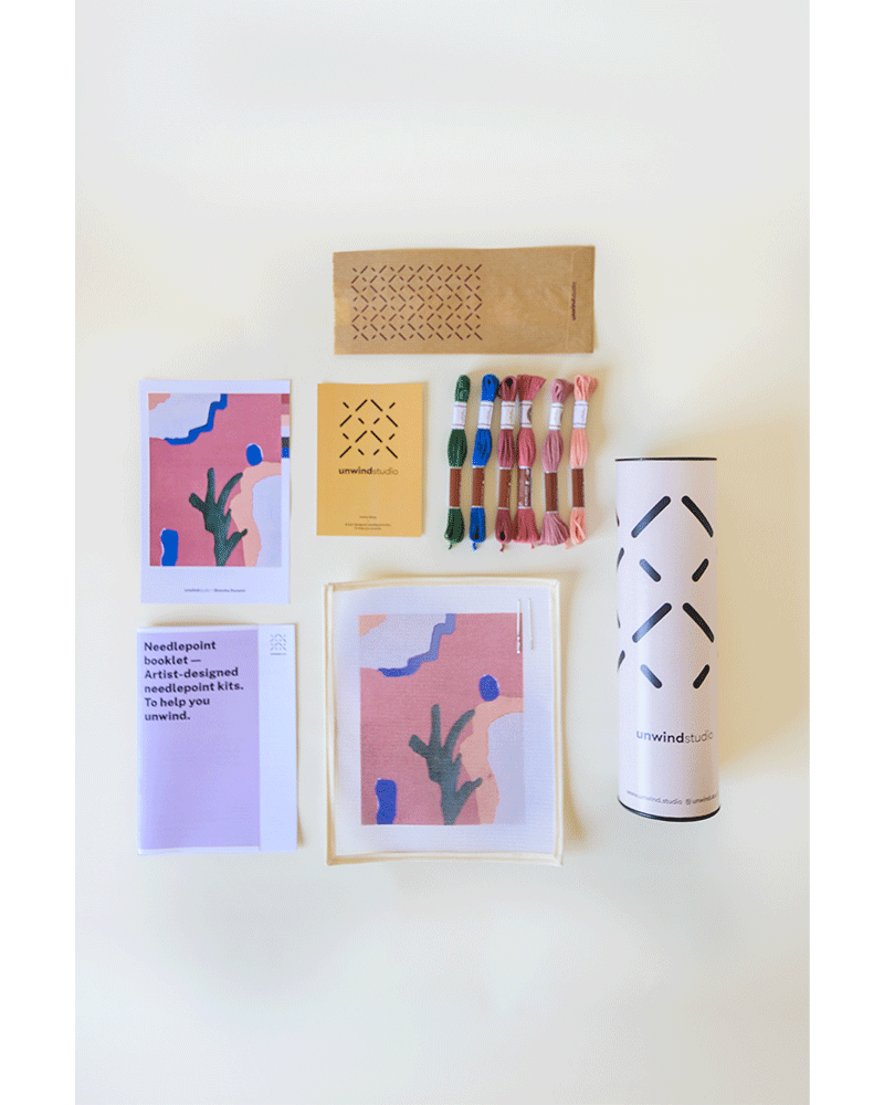 The Cactus Beginner Needlepoint Kit by Unwind Studio