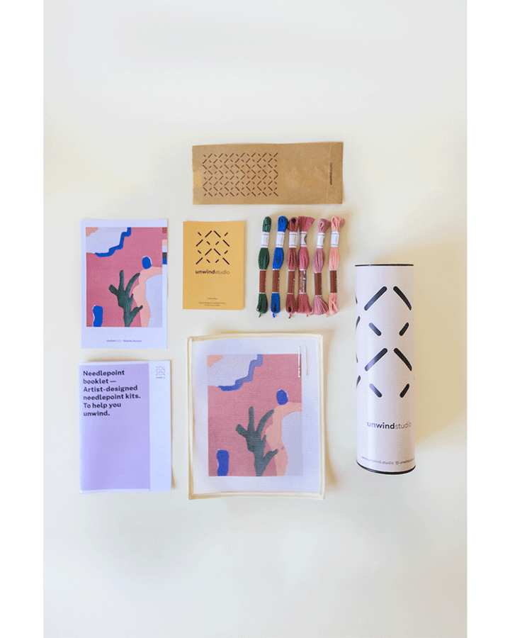 The Cactus Beginner Needlepoint Kit by Unwind Studio